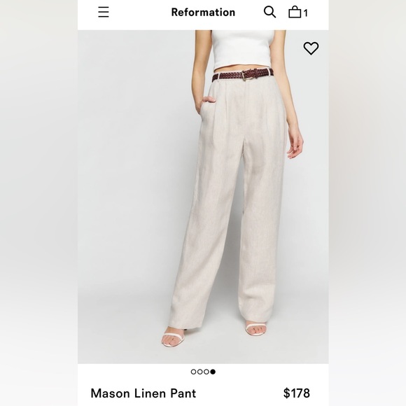 Reformation Mason Linen Pant - Picture 5 of 7